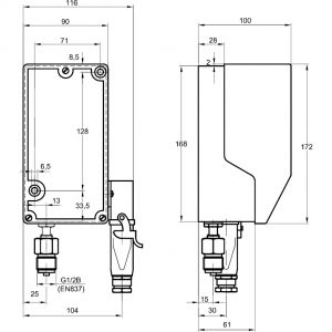 process connection 1/2“ BSP male and Harting plug